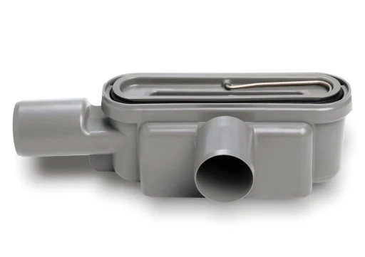 Unidrain 1416 utløpshus Ø50 mm vannrett m/vannlås - innbygningshøyde 86 mm