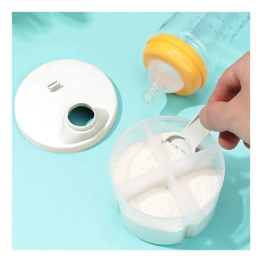 Opbevaringsboks til babymad, 4 rum - Hvid