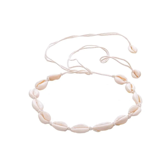 Choker med hvide muslinger - Hvid