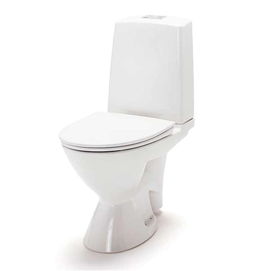 Porsgrund Glow 63 Toalett Rimfree Hvit / Enkel Uten Skruehull