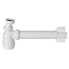 Faluplast Flaskevannlås 32/40mm Hvit - med rør og Rosett