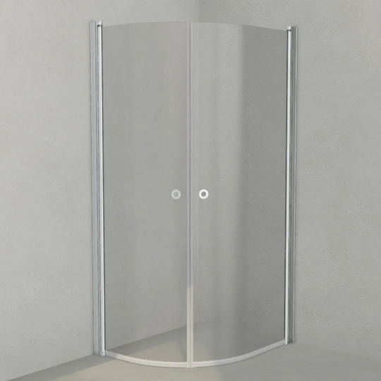 INR Iconic Nordic Rooms Dusjhjørne Linc Niagara Original, Grått Glass Matt Aluminium / 80x100cm