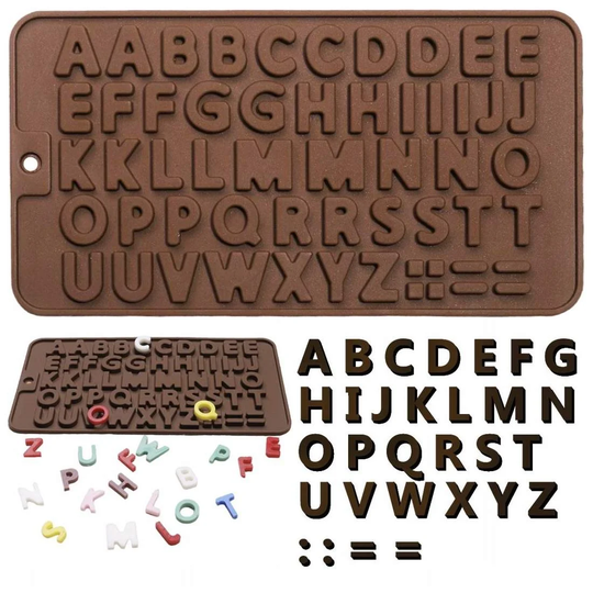 Silikoneform til chokolade - bogstaver