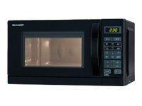 Sharp R-642(BK)W - Mikrobølgeovn med grill - 20 liter - 800 W - sort