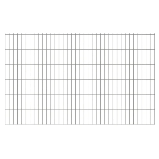 vidaXL havehegnspaneler 2D 2,008x1,23 m 24 m (total længde) sølvfarvet