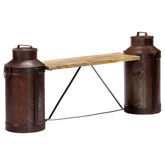 vidaXL bænk af mælkejunger 150 x 33 x 64 cm massivt mangotræ