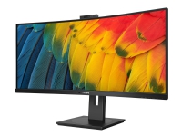 Philips 34B1U5600CH - 5000 Series - LED-skærm - kurvet - 34 - 3440 x 1440 WQHD @ 120 Hz - VA - 350 cd/m² - 3000:1 - 4 ms - HDMI, DisplayPort, USB-C - højtalere - sort med tekstur