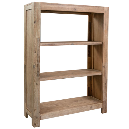 vidaXL bogreol i 3 niveauer 80x30x110 cm massivt akacietræ