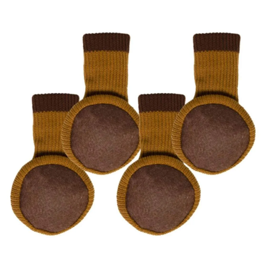 4x stolestrømper - brune
