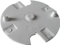 Bundplade for CSP A-model Hvid. Benyttes ved brandbart eller ledende underlag