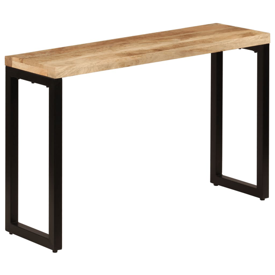 vidaXL konsolbord 120x35x76 cm massivt mangotræ og stål