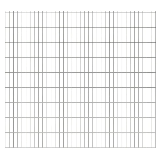 vidaXL havehegnspaneler 2D 2,008x1,83 m 22 m (total længde) sølvfarvet