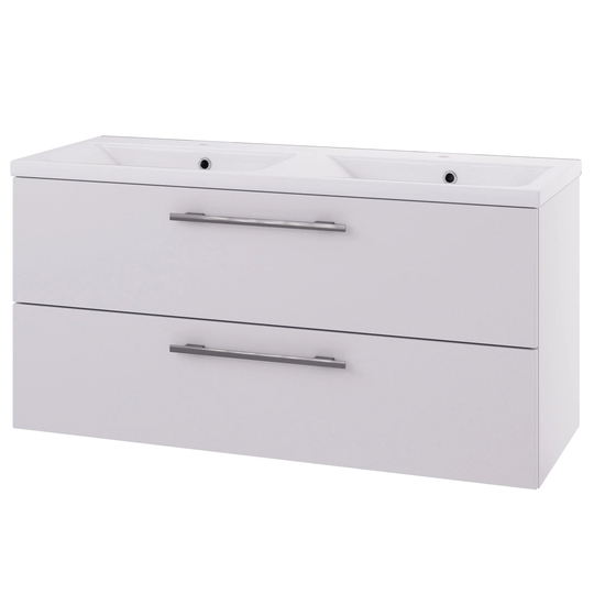 Linn Bad Ingrid D45cm Servantskap Hvit Matt / 120cm Dobbel 2 Skuffer