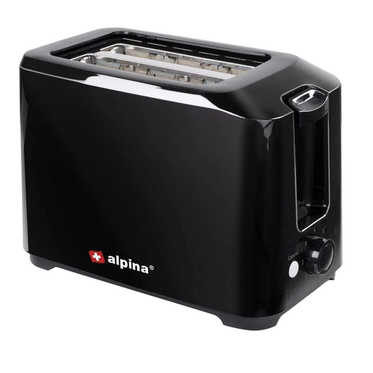 Brødrister, 2 Brødskiver - 700 W - Sort
