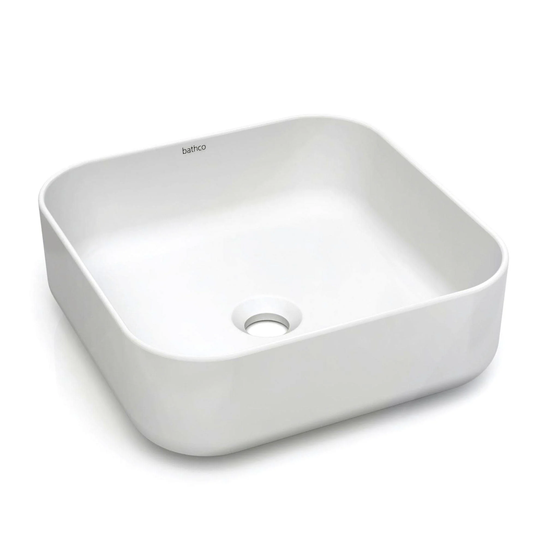Bathco Dinan Bolleservant B38,5xd38,5cm - Porselen Hvit Matt