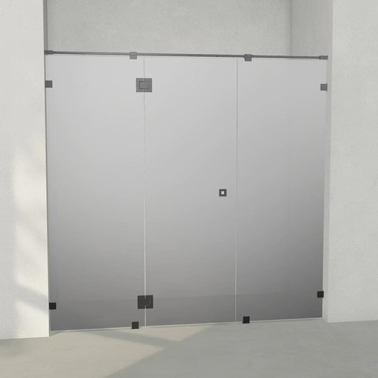 INR Iconic Nordic Rooms Dusjnisje ARC 7 Måltilpasset Svart Matt / Dark Frostet Glass