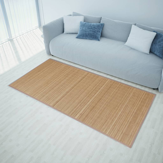 vidaXL bambustæppe 100 x 160 cm brun