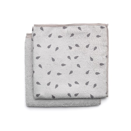 Karklud i Mikrofiber Sæt med 2 stk Lysegrå