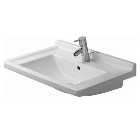 Duravit Starck 3 Servant m/WonderGliss, Taphull & Overløp - 70x49 cm