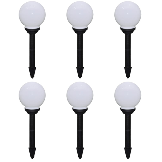 vidaXL udendørslamper 6 stk. LED 20 cm med jordspyd