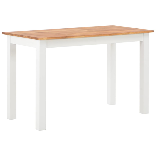 vidaXL spisebord i massivt egetræ 120 x 60 x 74 cm