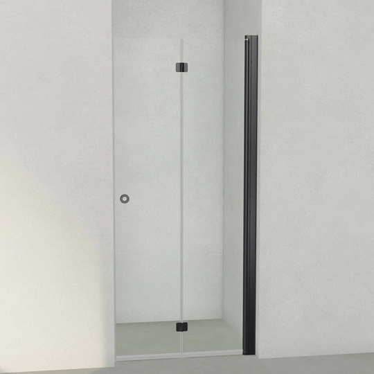 INR Iconic Nordic Rooms Dusjnisje Linc 2 Flex - Klart Glass Svart Matt / 90cm Høyre Hengslet