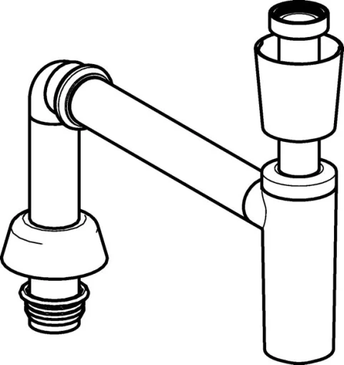Veske vannlås 1,1 / 4" x 40 mm vertikalt utløp