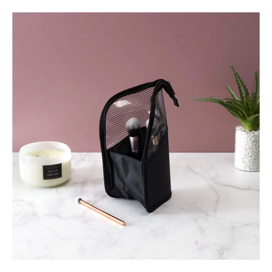Smart opbevaringstaske til makeupbørster - Sort