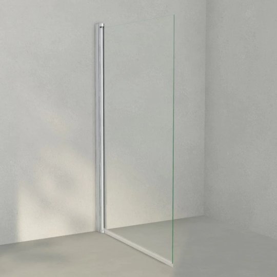 INR Iconic Nordic Rooms Badekarvegg Linc 17 Måltilpasset Matt Aluminium / Klart Glass