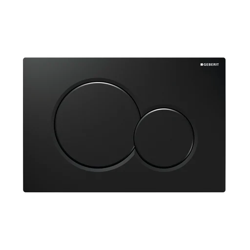 Geberit Sigma01 Betjeningsplate, Blank sort