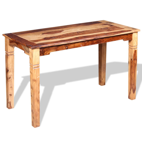 vidaXL spisebord i massivt sheeshamtræ 120 x 60 x 76 cm