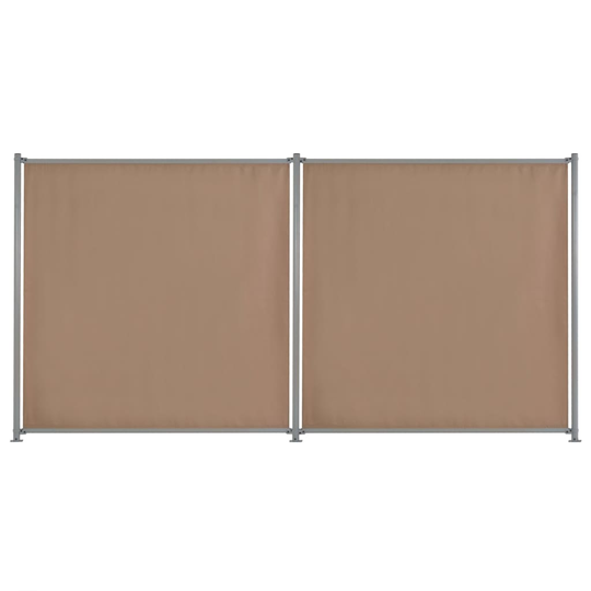 vidaXL hegnspaneler 2 stk. stof 360 x 180 cm gråbrun