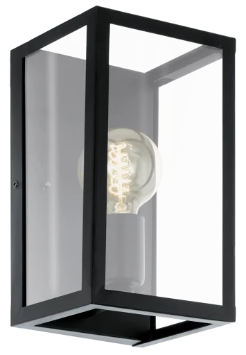 Charterhouse Vegglampe, sort/klar