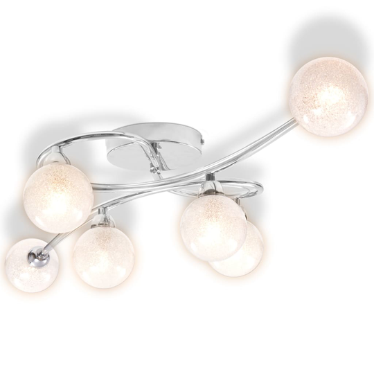vidaXL loftslampe med 6 skærme G9 krom