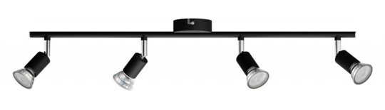 Limbali bar/tube black 4x50W 230V