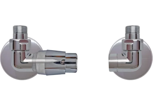 Kriss Corner RTL Ventilsett m/Returtermostat i venstre side, Krom