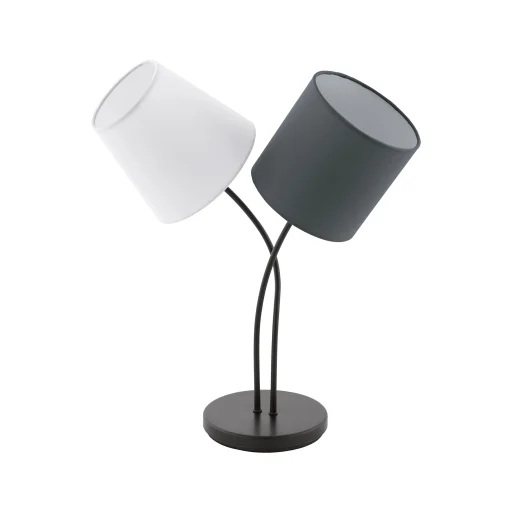 Eglo Almeida Bordlampe med 2 skjermer, Antrasitt/hvit
