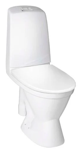 Gustavsberg Nautic 1591L toalett m/åpen S-lås & hygienic flush, hvit