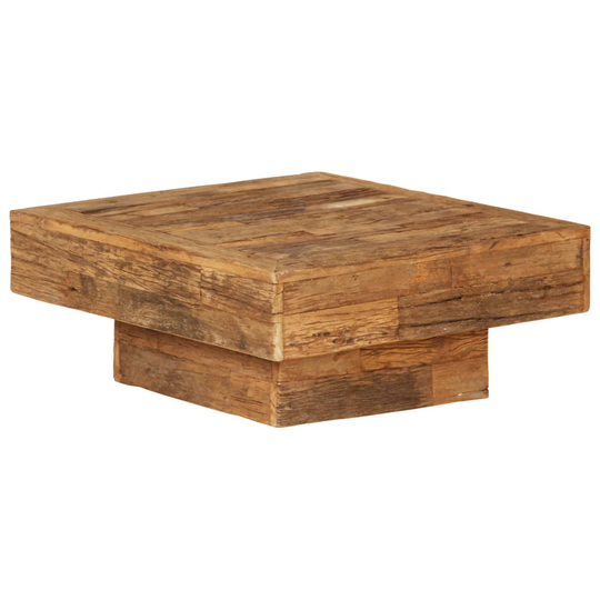 vidaXL sofabord i massivt genbrugstræ 70 x 70 x 30 cm