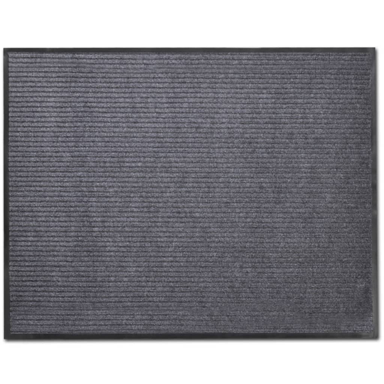 vidaXL dørmåtte PVC 90 x 150 cm grå