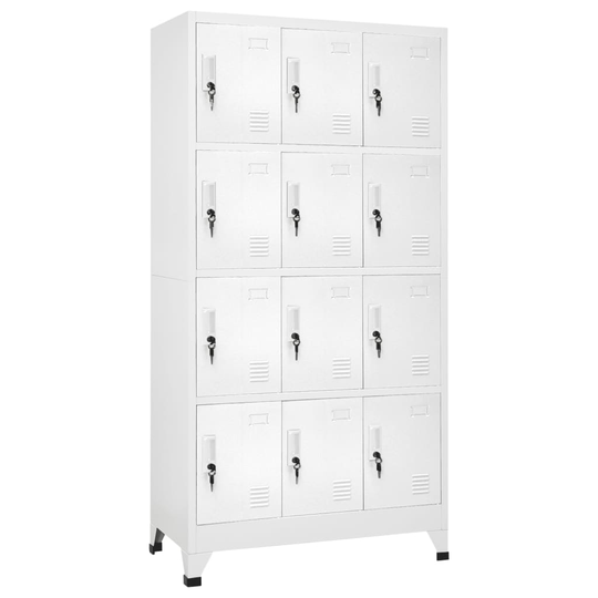 vidaXL lockerskab med 12 rum 90x45x180 cm