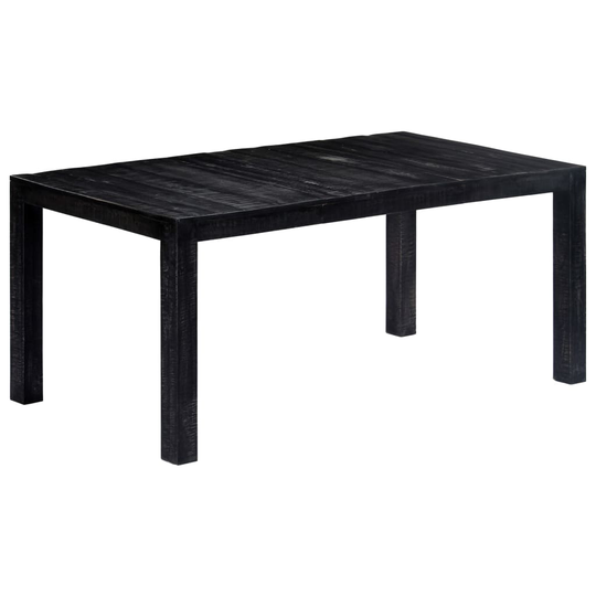 vidaXL spisebord 180 x 90 x 76 cm massivt mangotræ sort