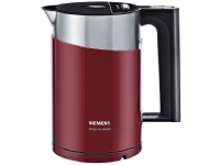 Siemens TW86104P - Kedel - 1.5 liter - 2.4 kW - tranebærs-rød/sort