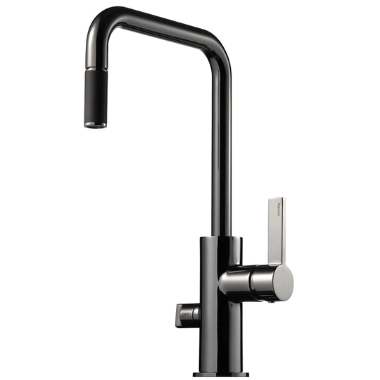 Tapwell Arm887 Kjøkkenarmatur Uttrekk+Avstengning Black Chrome