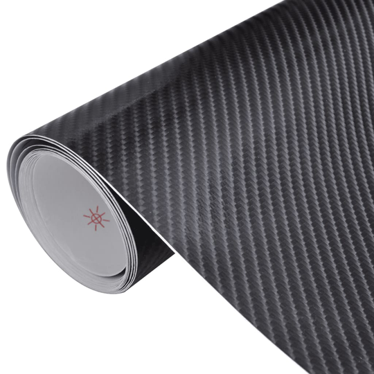 vidaXL bilfolier 2 stk. 100x150 cm + 50x150 cm 4D sort