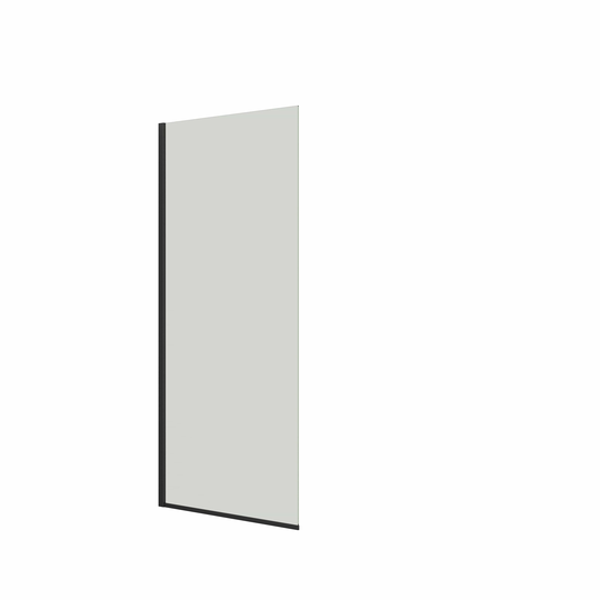 Dansani Match D Fastvegg B70-140xh197,5cm Svart Matt / 90cm Klart Glass
