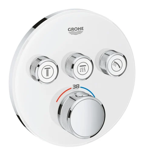 Grohe Grohtherm SmartControl Innbygningsbatteri m/Termostat, 3 uttak, Hvit