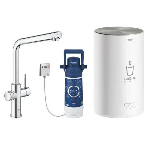 Grohe Red Duo kjøkkenarmatur inkl. 3 liters varmtvannsbereder, krom