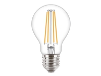Philips CorePro - LED-filament-lyspære - form: A60 - klar finish - E27 - 7 W (tilsvarende 60 W) - klasse E - varmt hvidt lys - 2700 K