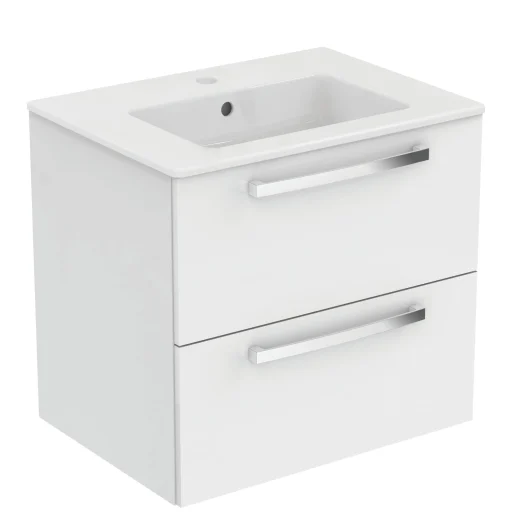 Ideal StandardEurovit servantpakke, 610 mm, skuffer, hvit høyglans